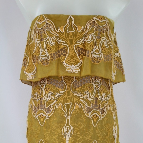 bcbg yellow dress